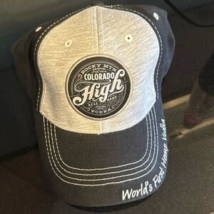 Colorado high vodka, baseball hat. Hemp vodka.